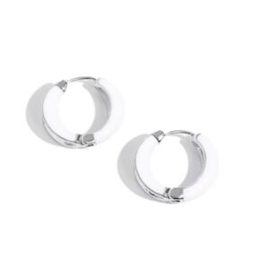 White Hinge Earrings